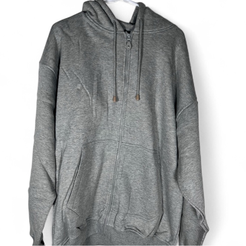 Stardom Gray Zip Up Hoodie Size 2XL